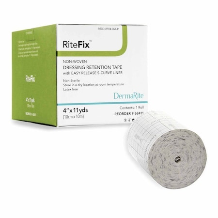 Ritefix Water Resistant Dressing Retention Tape with Liner White 2 Inch X 11 Yard Nonwoven NonSterile 68211
